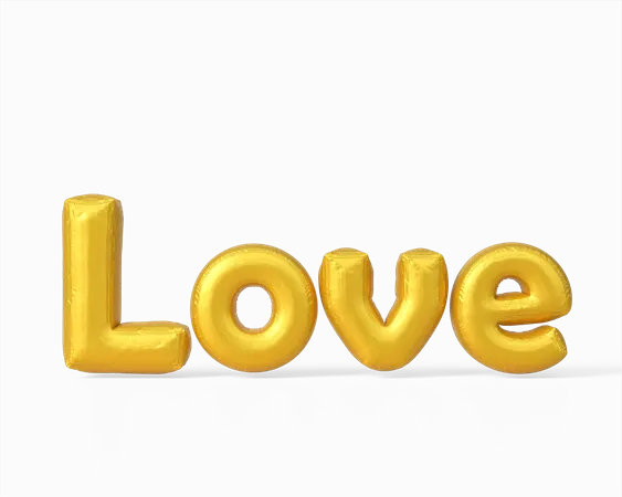 Love Balloons  3D Illustration