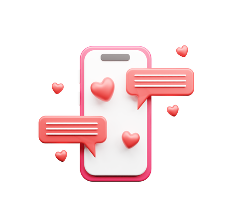Love chat  3D Icon
