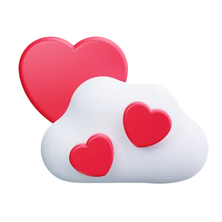 Love Cloud  3D Icon