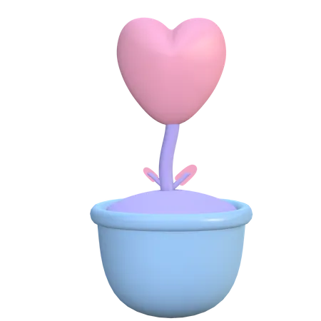 Love plant  3D Illustration