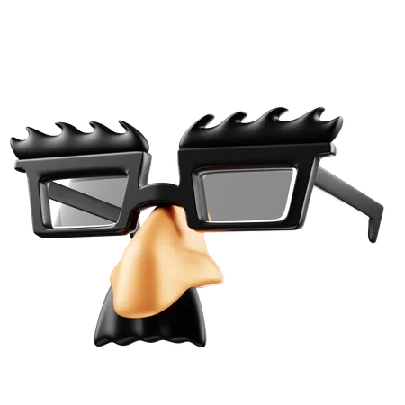 Lunettes avec faux nez  3D Icon