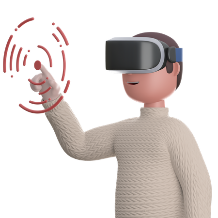 Man using Metaverse  3D Illustration