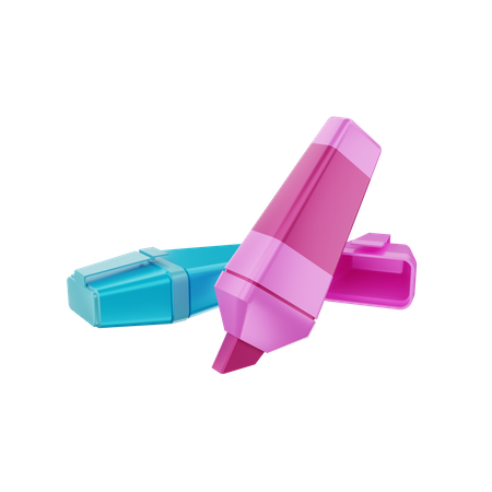 Marcador  3D Illustration