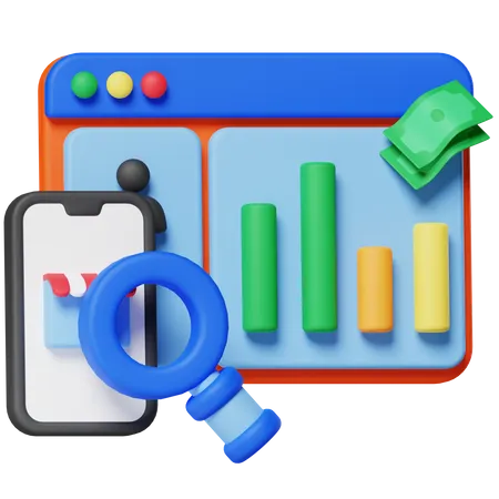 Market Analysis  3D Icon