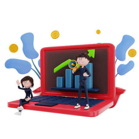 Marketing de funcionários  3D Illustration