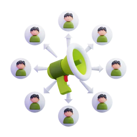 Marketing de referência  3D Icon