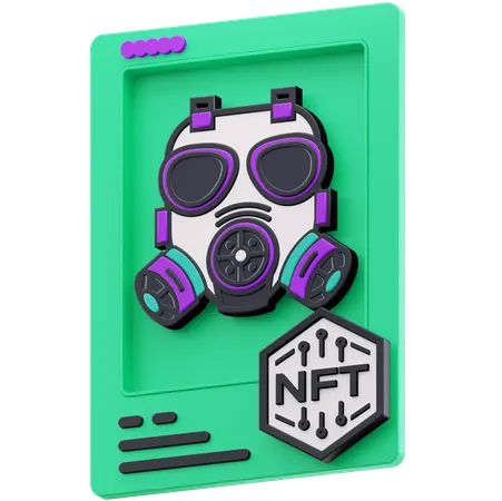 Máscara de gás nft  3D Illustration