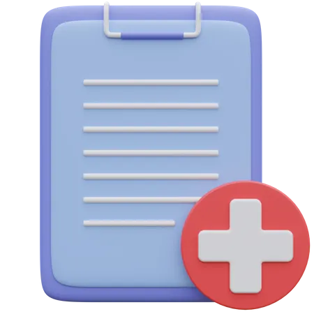Medical File  3D Icon