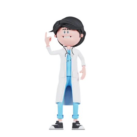 O médico tem uma pose de ideia  3D Illustration