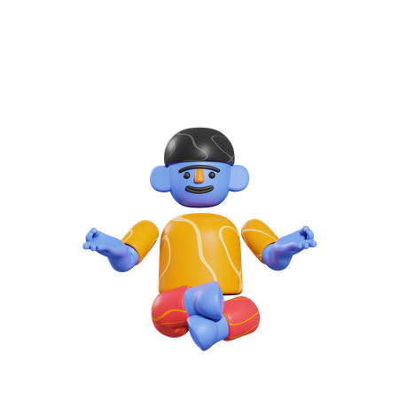 Meditation  3D Illustration