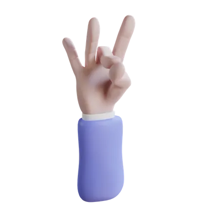 Meditations-Handgeste  3D Icon