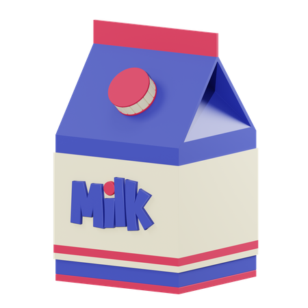 Milk Box  3D Illustration