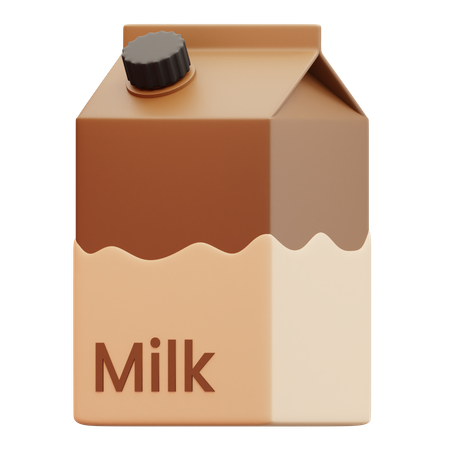 우유팩 포장  3D Icon