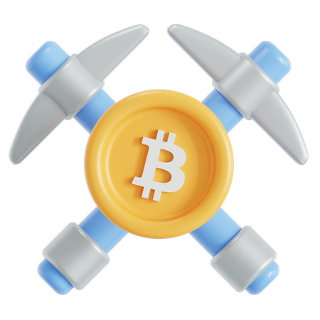 Mineração de bitcoin  3D Icon