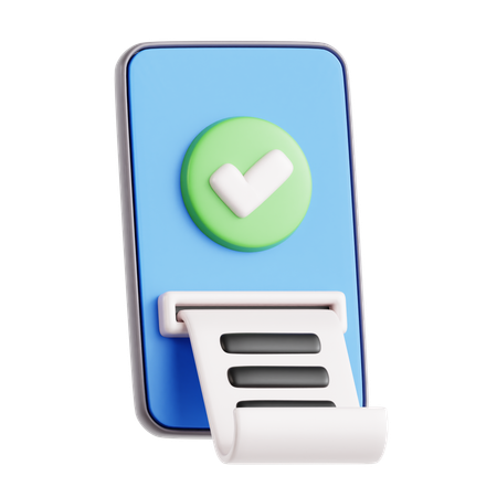 Mobile Receipt  3D Icon