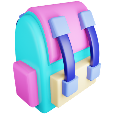 Mochila escolar  3D Illustration