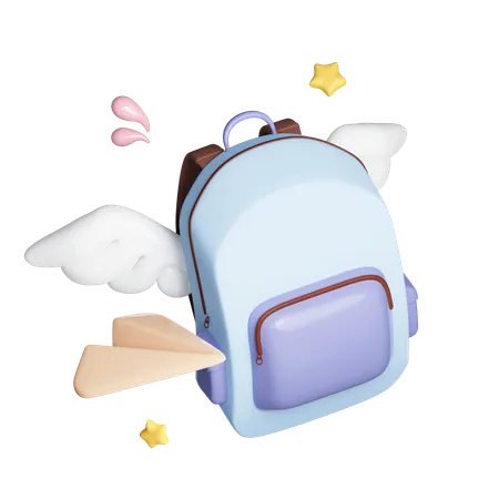 Mochila escolar voadora  3D Icon