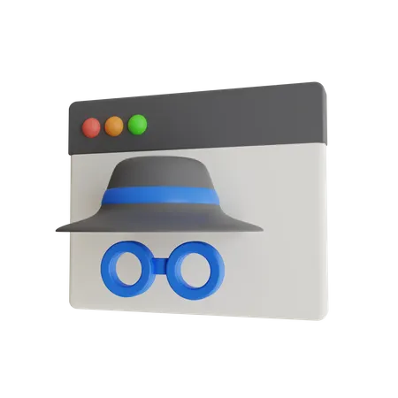 Modo incógnito  3D Icon