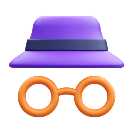 Modo incógnito  3D Icon