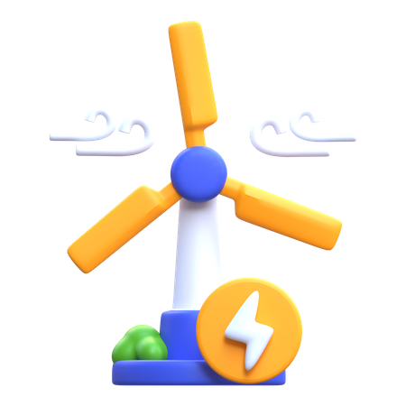 Moinho de vento  3D Icon