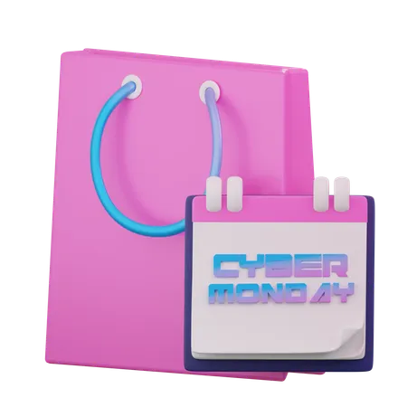 Monday Shopping Bag  3D Icon