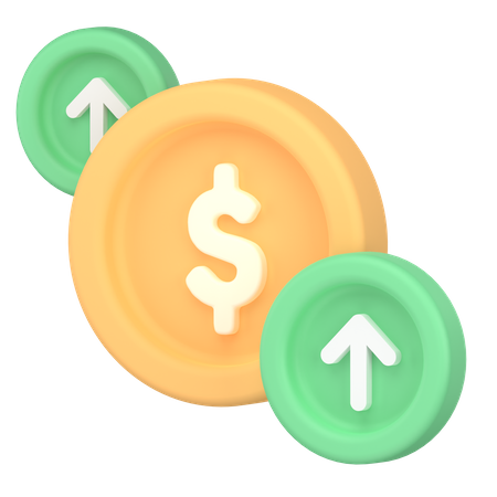 Money up  3D Icon