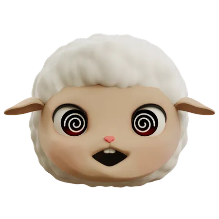 Emoji de mouton étourdi  3D Icon