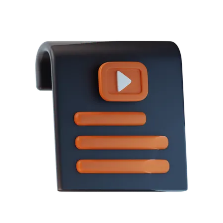 映画の脚本  3D Icon