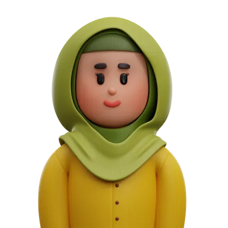 Muslim Girl  3D Icon