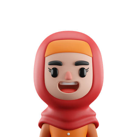 Muslim Girl  3D Icon