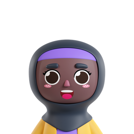 Muslim Girl  3D Icon
