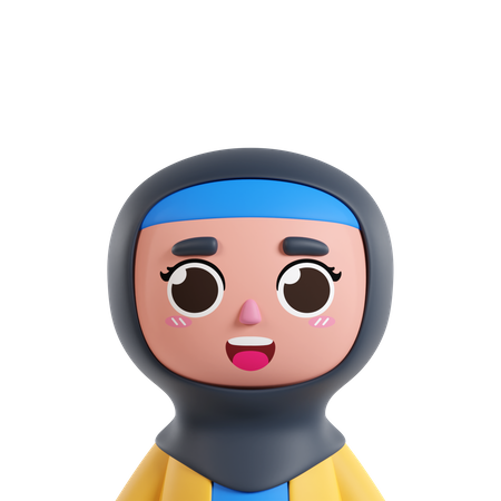 Muslim Girl  3D Icon