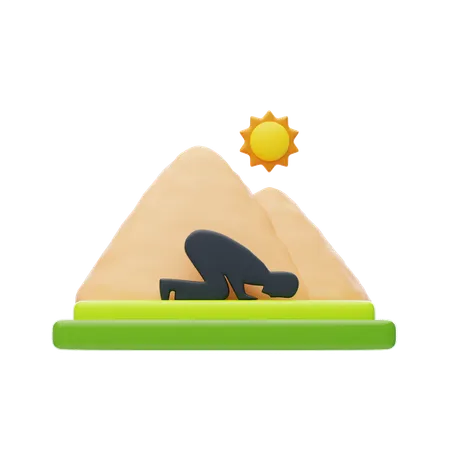 Muslim Prayer 3D Icon