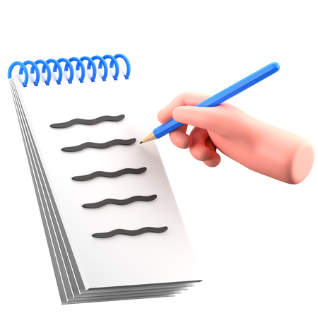 Main tenant des notes  3D Icon