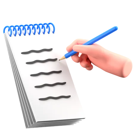 Main tenant des notes  3D Icon