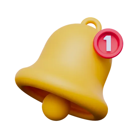 Notificação de sino  3D Icon