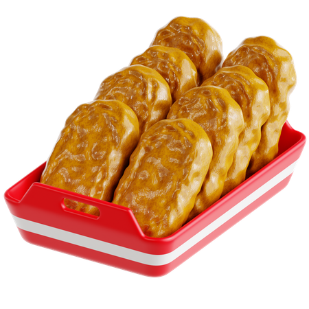 Nuggets de pollo  3D Icon
