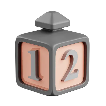 Cubo numérico  3D Icon