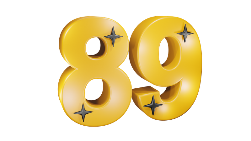 Número oitenta e nove  3D Icon