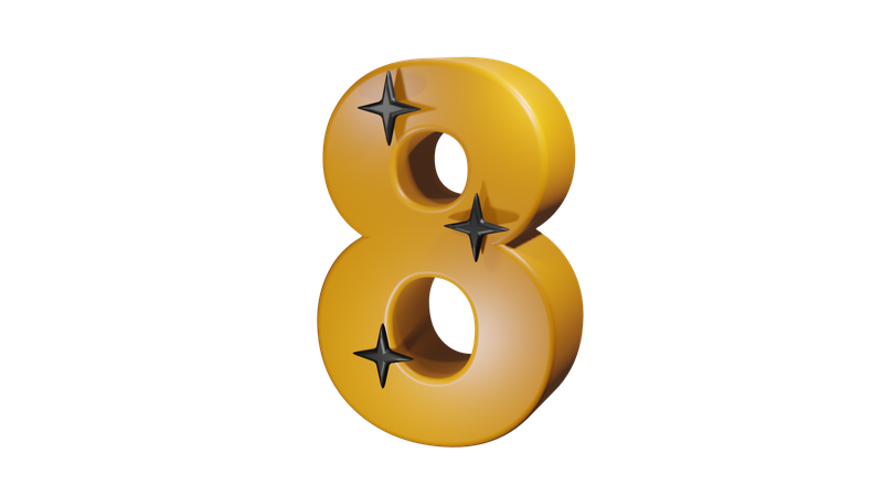 Número oito  3D Icon