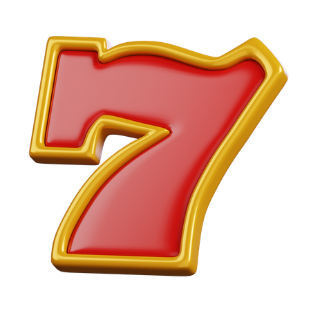 Numero siete de la suerte  3D Icon