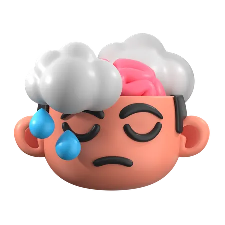Nuvem de estresse  3D Icon