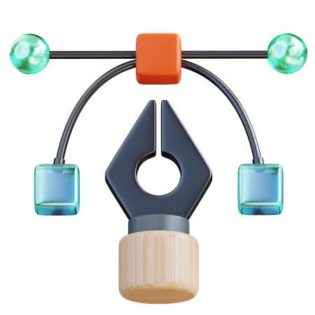 Outil de Bézier  3D Icon