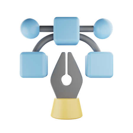 Outil de Bézier  3D Icon
