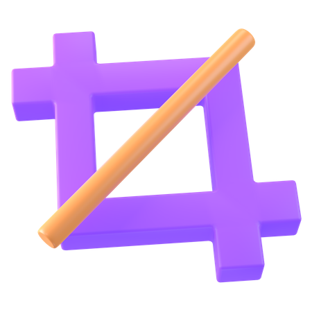 Outil de recadrage  3D Icon