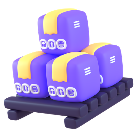 패키지 상자 팔레트  3D Icon
