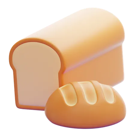 Pão  3D Icon