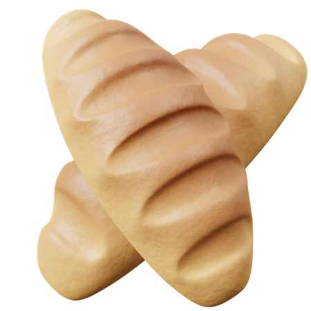 Pão  3D Icon