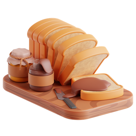 Pão  3D Icon