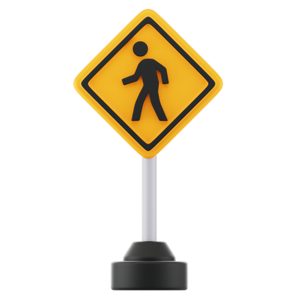 Panneau de passage pour piétons  3D Icon
